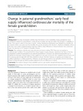 Change in paternal grandmothers´ early food supply influenced cardiovascular mortality of the female grandchildren