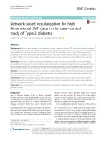 Network-based regularization for high dimensional SNP data in the case–control study of Type 2 diabetes