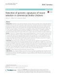 Detection of genomic signatures of recent selection in commercial broiler chickens