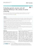 Evaluating genetic ancestry and selfreported ethnicity in the context of carrier screening