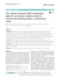 The relation between DNA methylation patterns and serum cytokine levels in community-dwelling adults: A preliminary study