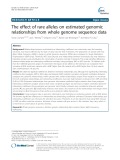The effect of rare alleles on estimated genomic relationships from whole genome sequence data