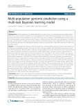 Multi-population genomic prediction using a multi-task Bayesian learning model