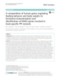 A compendium of human genes regulating feeding behavior and body weight, its functional characterization and identification of GWAS genes involved in brain-specific PPI network