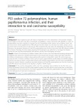 P53 codon 72 polymorphism, human papillomavirus infection, and their interaction to oral carcinoma susceptibility