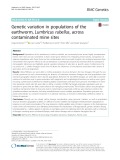 Genetic variation in populations of the earthworm, Lumbricus rubellus, across contaminated mine sites