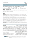 Associations of the uric acid related genetic variants in SLC2A9 and ABCG2 loci with coronary heart disease risk