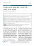 Genetic variants in AKR1B10 associate with human eating behavior