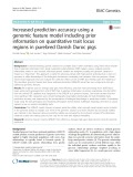 Increased prediction accuracy using a genomic feature model including prior information on quantitative trait locus regions in purebred Danish Duroc pigs