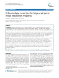 Holm multiple correction for large-scale geneshape association mapping