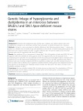 Genetic linkage of hyperglycemia and dyslipidemia in an intercross between BALB/cJ and SM/J Apoe-deficient mouse strains