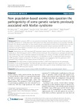 New population-based exome data question the pathogenicity of some genetic variants previously associated with Marfan syndrome