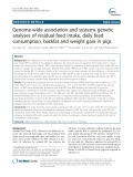 Genome-wide association and systems genetic analyses of residual feed intake, daily feed consumption, backfat and weight gain in pigs