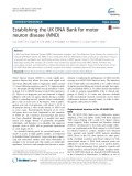 Establishing the UK DNA Bank for motor neuron disease (MND)