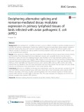 Deciphering alternative splicing and nonsense-mediated decay modulate expression in primary lymphoid tissues of birds infected with avian pathogenic E. coli (APEC)