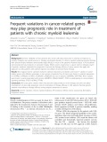 Frequent variations in cancer-related genes may play prognostic role in treatment of patients with chronic myeloid leukemia