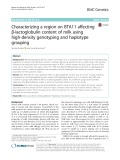 Characterizing a region on BTA11 affecting β-lactoglobulin content of milk using high-density genotyping and haplotype grouping