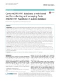 Canis mtDNA HV1 database: A web-based tool for collecting and surveying Canis mtDNA HV1 haplotype in public database