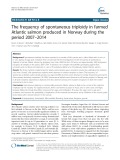 The frequency of spontaneous triploidy in farmed Atlantic salmon produced in Norway during the period 2007–2014
