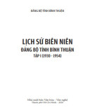 Ebook Lịch sử biên niên Đảng bộ tỉnh Bình Thuận (1930-1954) - Tập 1