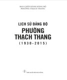Ebook Lịch sử Đảng bộ phường Thạch Thang (1930-2015): Phần 2