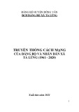 Ebook Truyền thống cách mạng của Đảng bộ và nhân dân xã Tả Lủng (1961-2020)