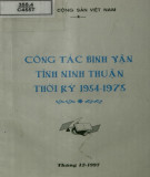 Ebook Công tác binh vận tỉnh Ninh Thuận thời kỳ 1954 - 1975: Phần 2