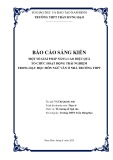 Sáng kiến kinh nghiệm THPT: Một số giải pháp nâng cao chất lượng tổ chức hoạt động trải nghiệm sáng tạo môn Ngữ văn trong nhà trường THPT