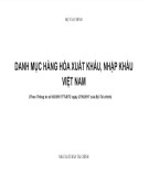 Danh mục hàng hoá xuất khẩu, nhập khẩu Việt Nam: Phần 1