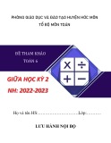 Đề thi giữa học kì 2 môn Toán lớp 6 năm 2022-2023 - Phòng GD&ĐT Hóc Môn