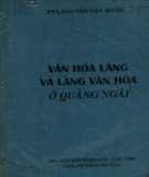 Văn hoá làng và làng văn hoá ở Quảng Ngãi: Phần 1