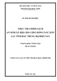 Tóm tắt Luận án Tiến sĩ Khoa học chính trị: Thực thi chính sách an sinh xã hội cho cộng đồng ngư dân các tỉnh Bắc Trung Bộ hiện nay