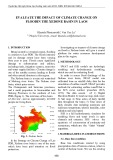 Evaluate the impact of climate change on floodin the Xedone basin in Laos
