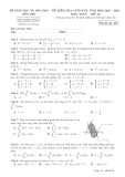 Đề thi học kì 2 môn Toán lớp 12 năm 2022-2023 có đáp án - Sở GD&ĐT Bến Tre