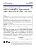 Inadvertent filtering bleb due to extracapsular cataract extraction wound reopening after mitomycin C use: A case report