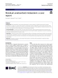 Residual unabsorbed midazolam: A case report