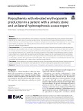 Polycythemia with elevated erythropoietin production in a patient with a urinary stone and unilateral hydronephrosis: A case report