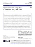 Accidental intrathecal injection of tranexamic acid: A case report