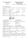 Đề thi học kì 2 môn Hoá học lớp 10 năm 2021-2022 có đáp án - Sở GD&ĐT Bắc Ninh