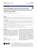 Giant Morgagni hernia with transthoracic herniation of the left liver lobe and transverse colon: A case report