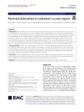 Parental alienation in Lebanon: A case report