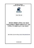 Luận văn Thạc sĩ Quản trị kinh doanh: Hoàn thiện công tác đào tạo và  phát triển nguồn nhân lực tại Công ty Điện lực Cầu Giấy