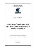 Luận văn Thạc sĩ Quản lý năng lượng: Hoàn thiện công tác kiểm soát hoạt động kinh doanh tại Công ty Điện lực Thanh Hóa