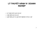 Bài giảng môn Lý thuyết hành vi doanh nghiệp