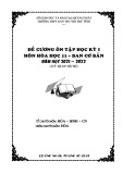 Đề cương ôn tập học kì 1 môn Hóa học lớp 11 năm 2021-2022 (Ban cơ bản) - Trường THPT Dân tộc nội trú tỉnh Quảng Nam