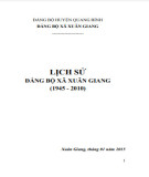 Ebook Lịch sử Đảng bộ xã Xuân Giang (1945-2010): Phần 1