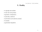 Lecture Convex optimization - Chapter: Duality