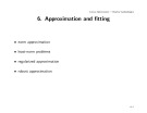 Lecture Convex optimization - Chapter: Approximation and ﬁtting
