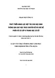 Luận văn Thạc sĩ Khoa học giáo dục: Phát triển năng lực hợp tác cho học sinh thông qua dạy học theo chuyên đề và chủ đề phần vô cơ lớp 9 trung học cơ sở