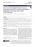 Oral–visceral iatrogenic Kaposi sarcoma following treatment for acute lymphoblastic leukemia: A case report and review of the literature
